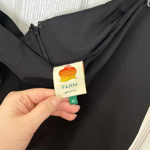 Farm Rio Black Taffeta Mini Skirt XL - Picture 7 of 7